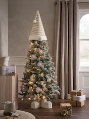 White 6ft Gonk Pre Lit Snowy Christmas Tree - Image 1 of 5