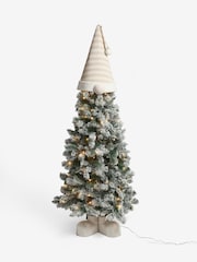 White 6ft Gonk Pre Lit Snowy Christmas Tree - Image 2 of 5