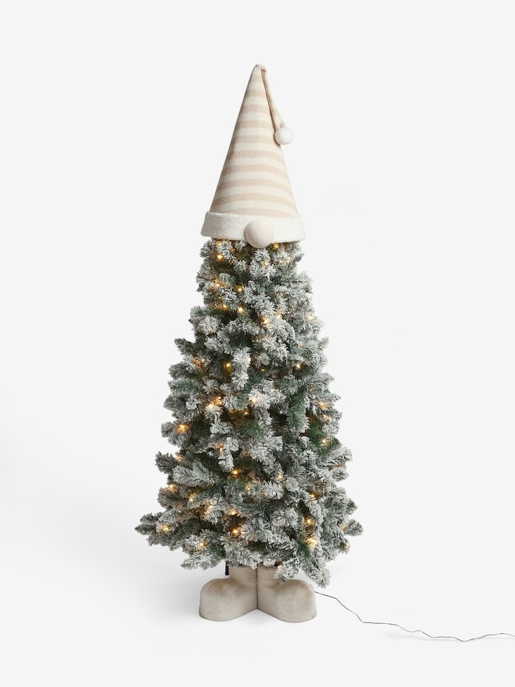 White 6ft Gonk Pre Lit Snowy Christmas Tree - Image 2 of 5