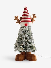 Snowy Reindeer Novelty Pre Lit 3ft Christmas Tree - Image 2 of 4