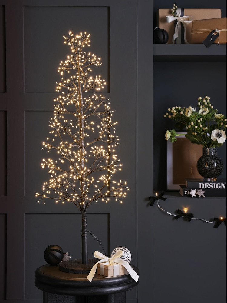 Black Twig Light 3ft Pre Lit Christmas Tree - Image 2 of 7