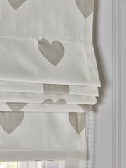 Grey Heart Print Ready Made Roman Roman Blind - Image 3 of 6