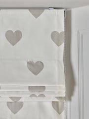 Grey Heart Print Ready Made Roman Roman Blind - Image 4 of 6