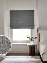 Grey Mid Ready Made Blackout Roman Blinds With Heavyweight Chenille - Image 1 of 8