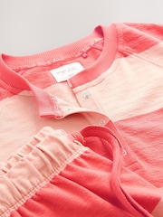 مرجاني مقلم - 100% Cotton Textured Short Set Pyjamas - صورة 3 من 3
