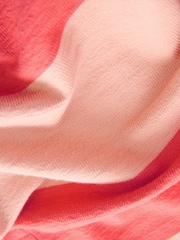 Coral Stripe 100% Cotton Textured Short Set Pyjamas - Image 8 of 8
