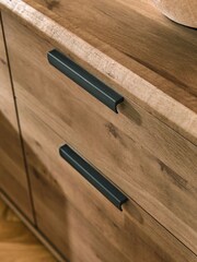 Dark Natural Bronx Oak Effect Large Sideboard - Image 7 of 9