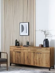 Dark Natural Bronx Oak Effect Extra Large Sideboard - Image 1 of 12
