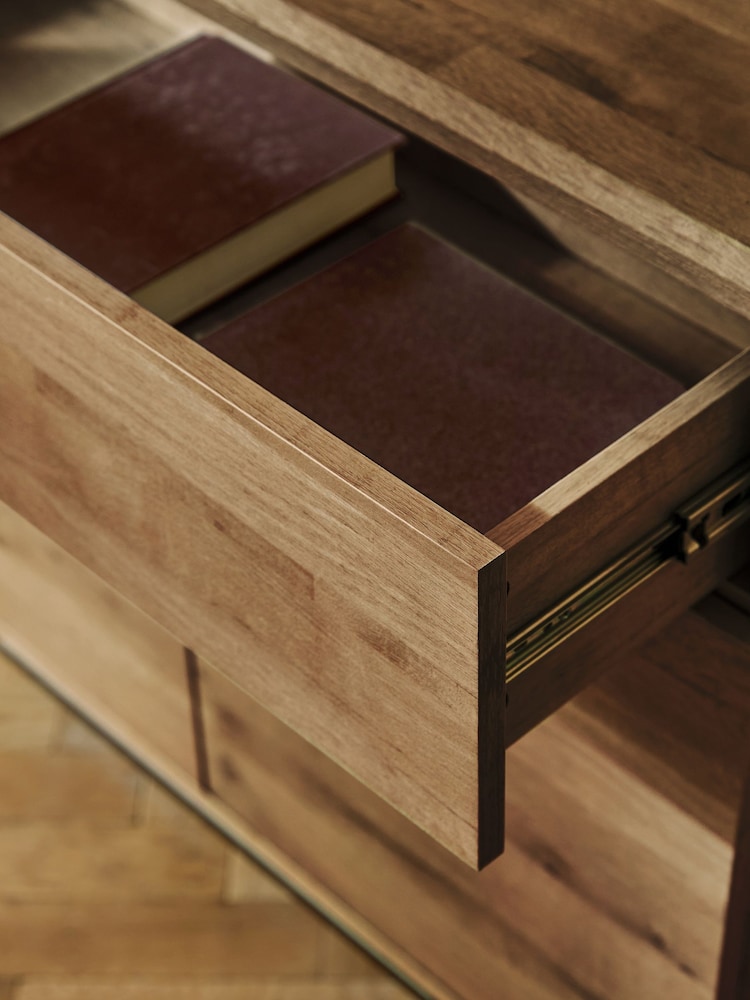 Dark Natural Bronx Oak Effect Extra Large Sideboard - Image 12 of 12