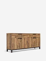 Dark Natural Bronx Oak Effect Extra Large Sideboard - Image 7 of 12