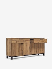 Dark Natural Bronx Oak Effect Extra Large Sideboard - Image 9 of 12