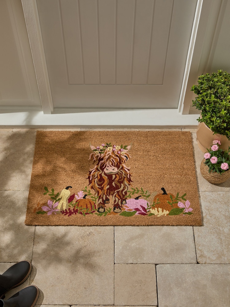 Natural Pumpkin Patch Hamish Coir Doormat - Image 1 of 11