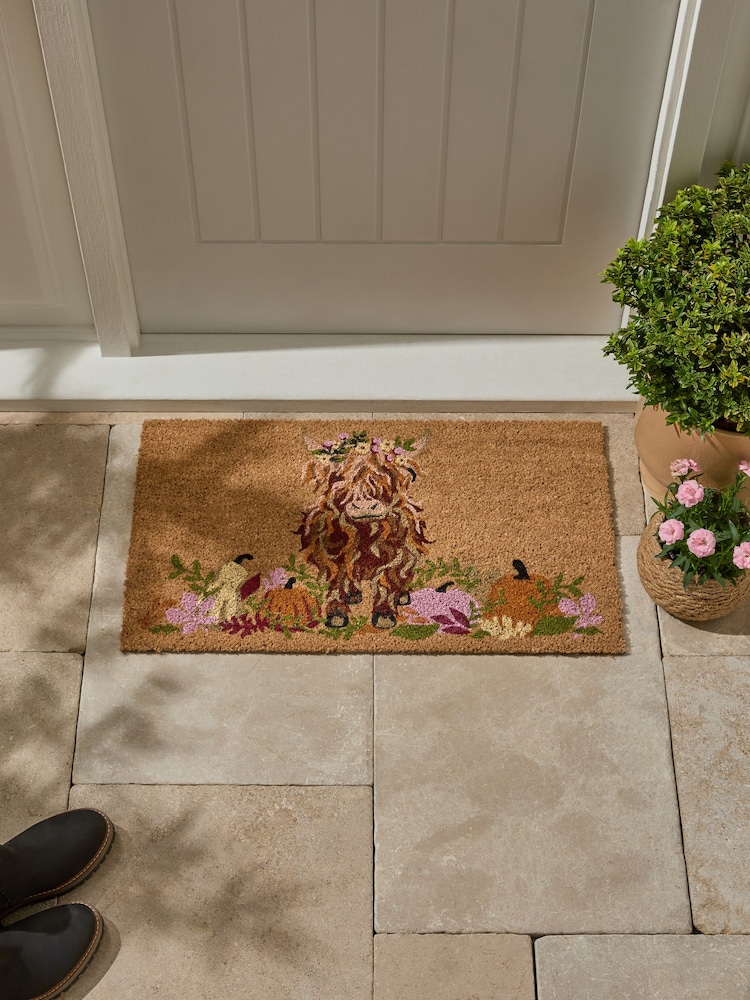 Natural Pumpkin Patch Hamish Coir Doormat - Image 2 of 11