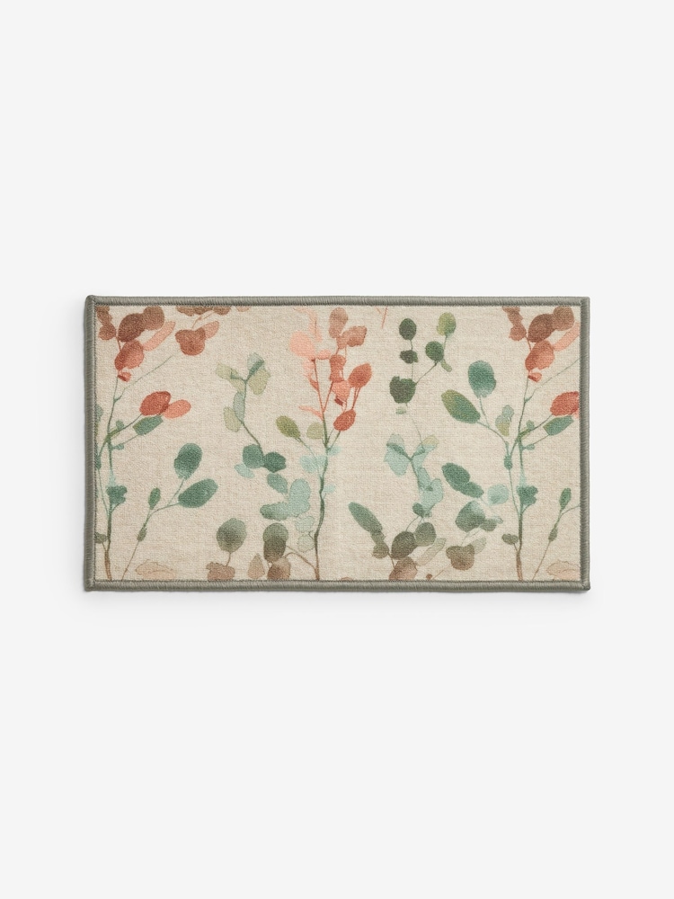 Multi Washable Autumnal Floral Print Doormat - Image 2 of 5