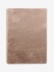 Mink Brown Plush Faux Fur Rug - Image 1 of 2