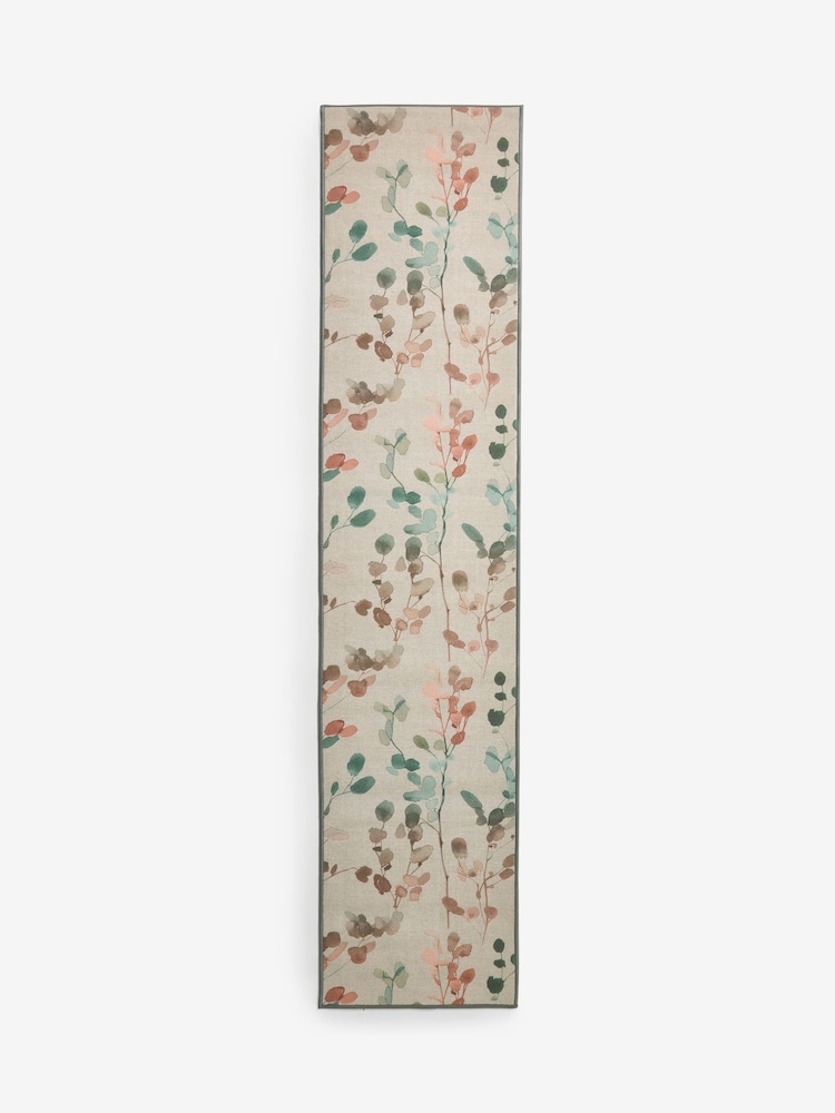 Multi Washable Autumnal Floral Print Runner - Image 2 of 5