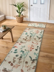 Multi Washable Autumnal Floral Print Runner - Image 3 of 5