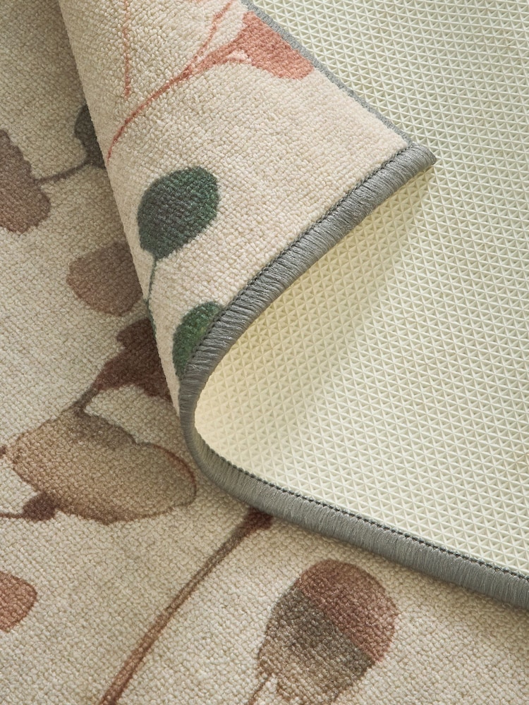 Multi Washable Autumnal Floral Print Runner - Image 5 of 5