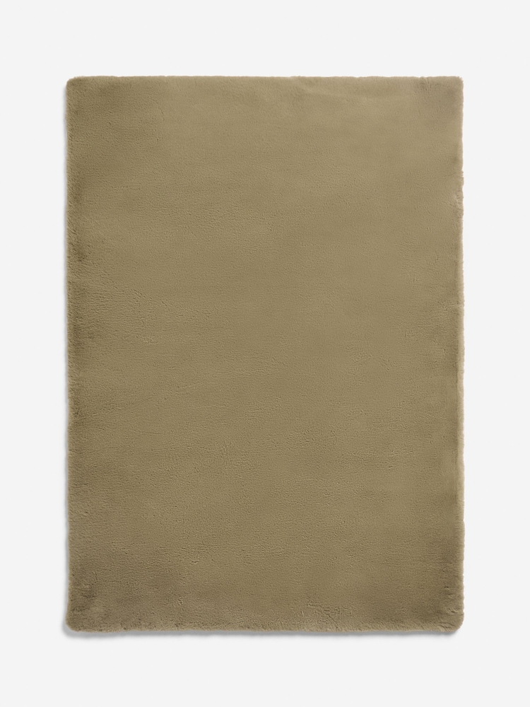Green Plush Faux Fur Rug - Image 1 of 1