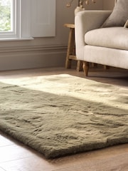 Green Plush Faux Fur Rug - Image 2 of 5
