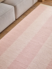 Pink Bold Stripe Woven Rug - Image 3 of 5