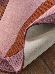 Burgundy Red Nature Leaf Rug - Image 5 of 5