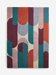 Pink/Blue Retro Shapes Rug - Image 2 of 7