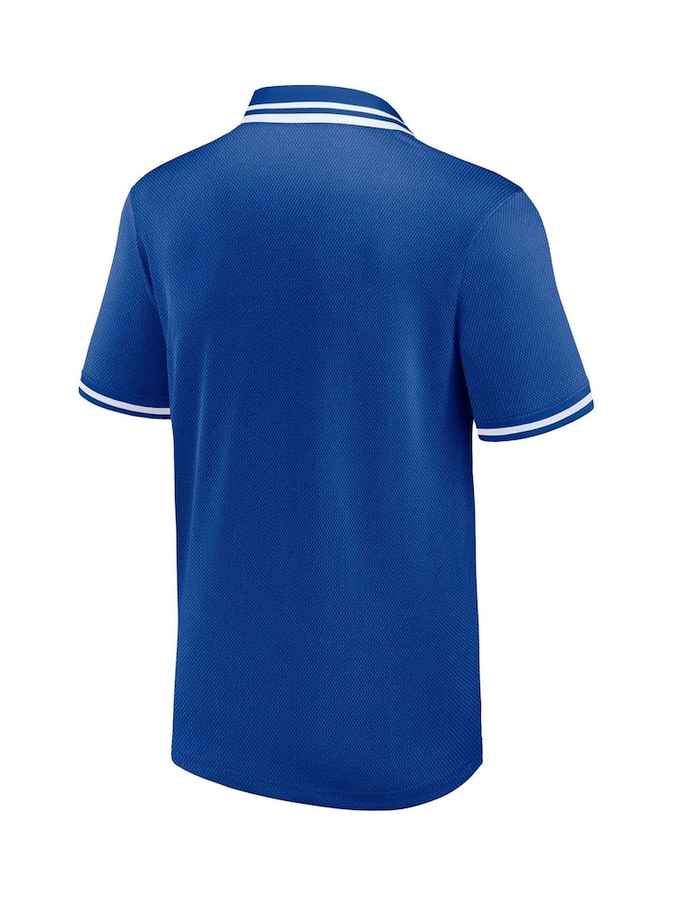 Fanatics Blue Verton Fundamentals Textured Polo Shirt - Image 2 of 3 Fanatics Blue Verton Fundamentals Textured Polo Shirt - Image 2 of 3