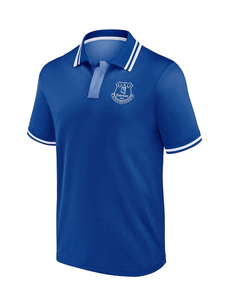 Fanatics Blue Verton Fundamentals Textured Polo Shirt - Image 3 of 3 Fanatics Blue Verton Fundamentals Textured Polo Shirt - Image 3 of 3
