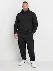 BadRhino Big & Tall Black Hoodie and Cargo Joggers Set - Image 2 of 7