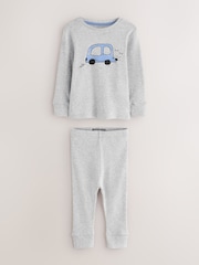 Grey 100% Cotton Snuggle Car Pyjamas - Image 1 of 1