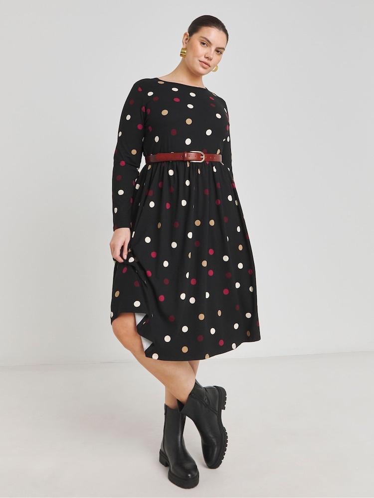 Simply Be Black Supersoft Pocket Midi Dress - Image 1 of 4
