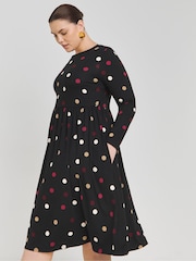 Simply Be Black Supersoft Pocket Midi Dress - Image 3 of 4