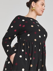 Simply Be Black Supersoft Pocket Midi Dress - Image 4 of 4