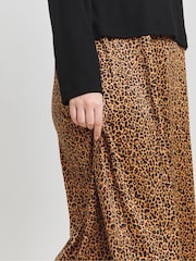 Simply Be Black 2-In-1 Leopard Print Slip Dress With Black Top - Image 4 of 4