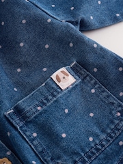 Mid modra Denim - Komplet srajce iz denima in karirastih hlač (3mesecev-7let) - Slika 10 iz 12