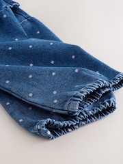 Mid modra Denim - Komplet srajce iz denima in karirastih hlač (3mesecev-7let) - Slika 11 iz 12