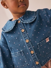 Mid Blue Denim Denim Shirt and Check Trousers Set (3mths-7yrs) - Image 2 of 4