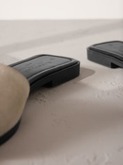 Neutral Suede Signature Double Buckle Mule Sandals - Image 9 of 10