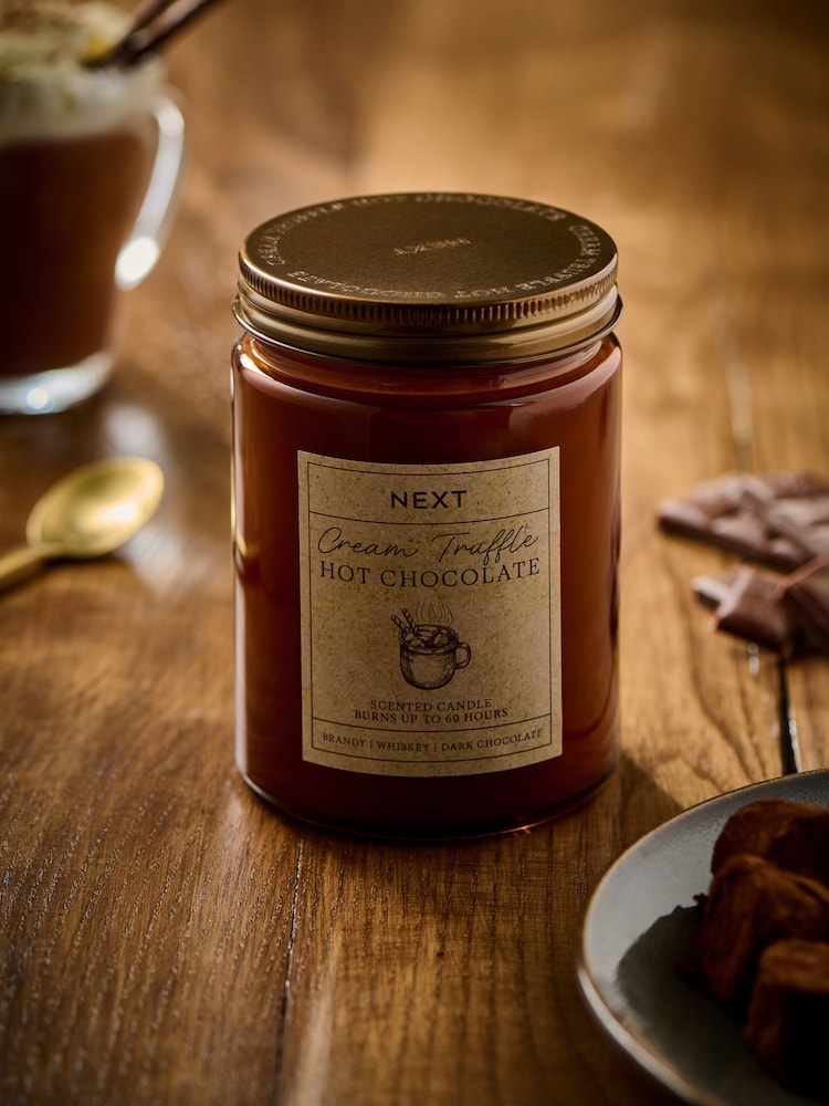 Brown Cream Truffle Hot Chocolate Jar Candle - Image 2 of 6