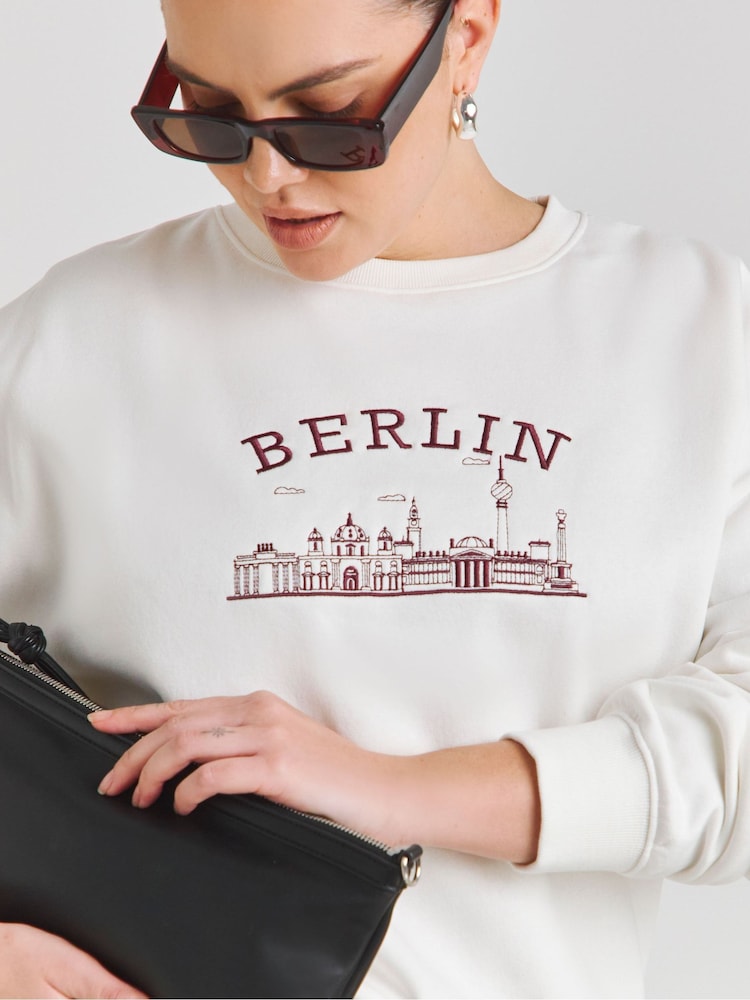Simply Be Natural Berlin Embroidered Sweatshirt - Image 4 of 4