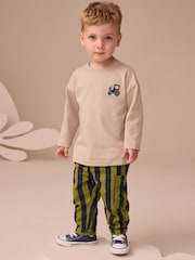 Blue/Green Farm Long Sleeve T-Shirt & Trousers Set (3mths-7yrs) - Image 2 of 4