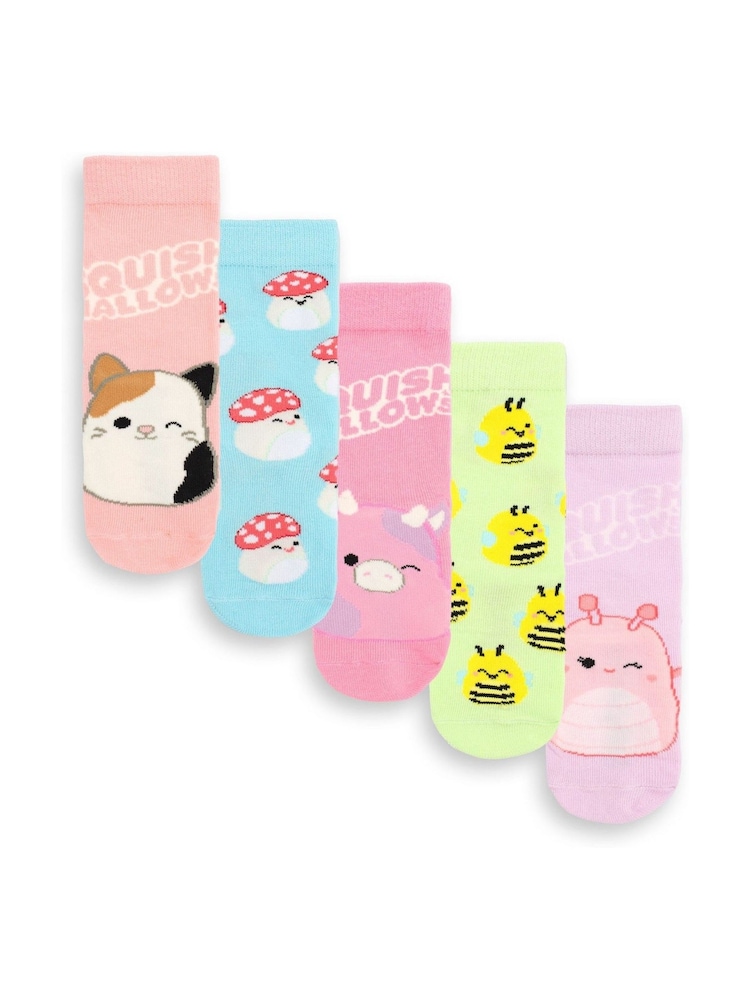 Vanilla Underground Pink Girls Squishmallows Socks 5 Pack - Image 1 of 6