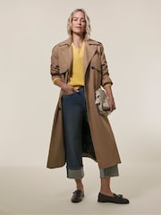 JD Williams Yellow V-Neck Open Stitch Knit Jumper - Image 3 of 4