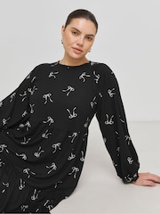 Simply Be Black Supersoft Tiered Smock Dress - Image 1 of 4