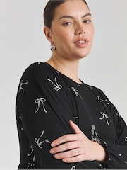 Simply Be Black Supersoft Tiered Smock Dress - Image 4 of 4