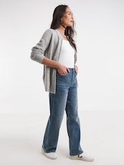 JD Williams Blue 24/7 Wide Leg Jeans - Image 4 of 4
