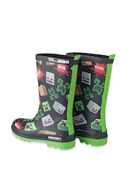 Vanilla Underground Black Minecraft Boys Wellies - Image 3 of 4