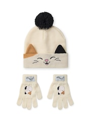 Vanilla Underground Cream Squishmallows Girls Winter Hat and Gloves Set - Image 2 of 6