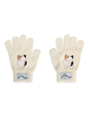 Vanilla Underground Cream Squishmallows Girls Winter Hat and Gloves Set - Image 3 of 6